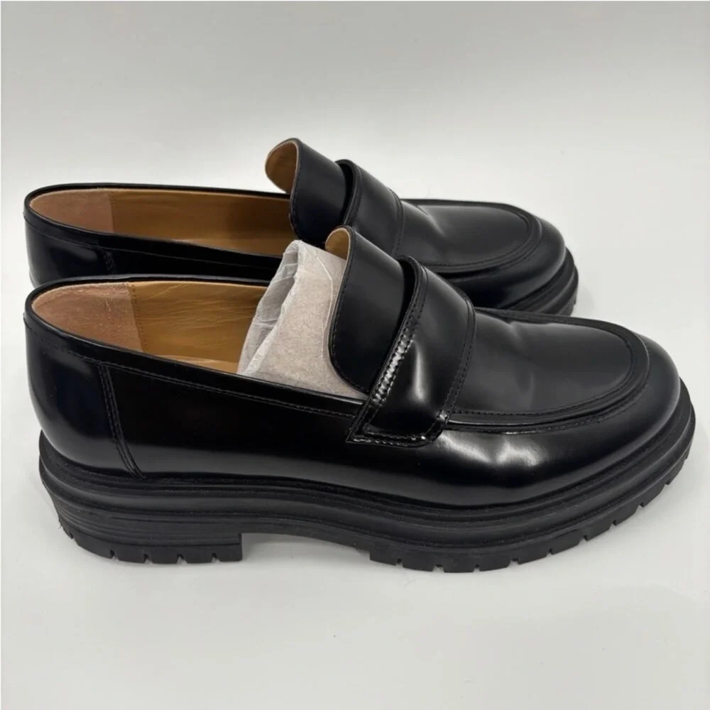 Tony Bianco Wiz Loafer in Black Hi Shine - Picture 3 of 9
